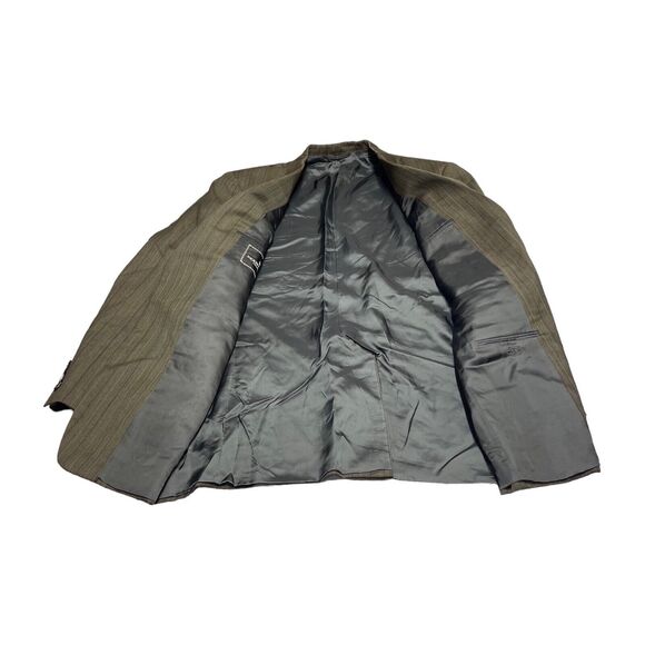 Hickey Freeman 100% Wool Brown Stripe 2 Button Blazer Sport Coat Size 40 Reg - Picture 9 of 10